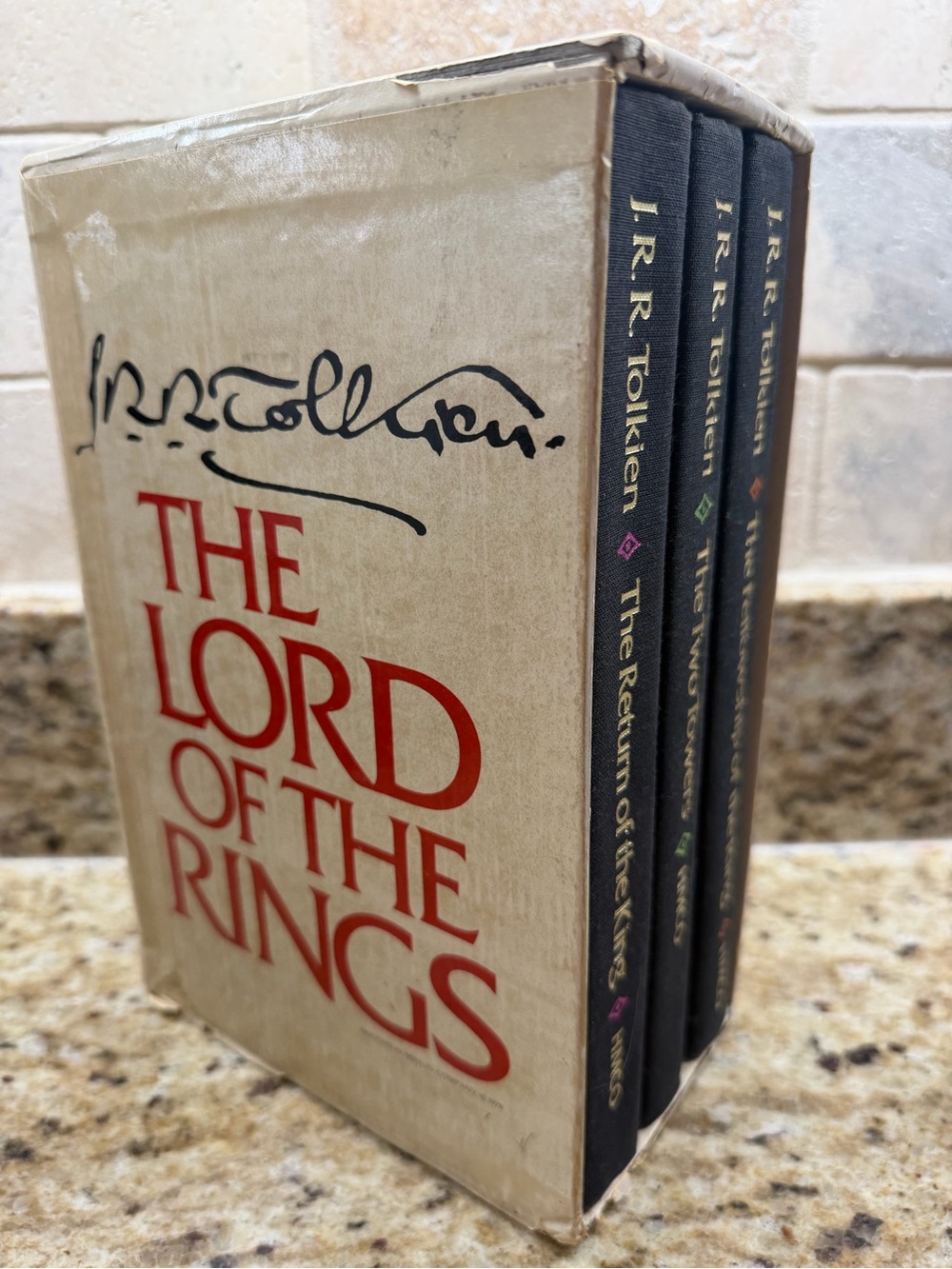 The Lord of the Rings Trilogy Book Box Set 1978 2nd Ed. map included No DC Rare